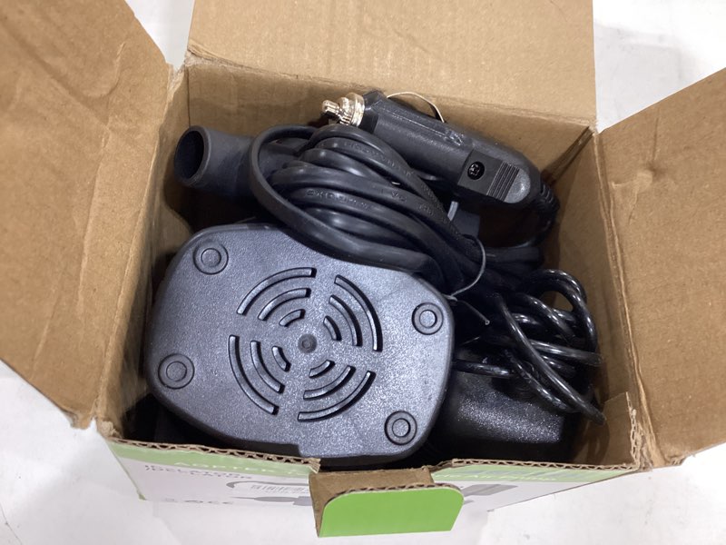 Condition photo showing Good Condition for agptek electric air pump,portable air pump with 3 nozzles, 4.5kpa quick-fill,110v ac/12v dc inflator/deflator pumps for outdoor camping, inflatable air mattress beds, boats, swimming ring