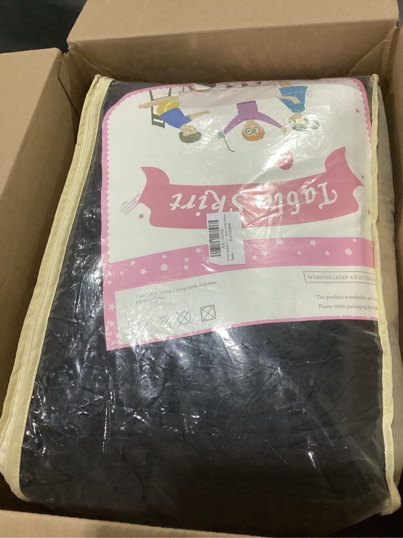 Condition photo showing As Is for 8 pack spandex black tablecloths for 6 foot rectangle tables, stretch table cloth 6ft fitted tablecover desk skirt for parties weddings birthday banquet baby shower