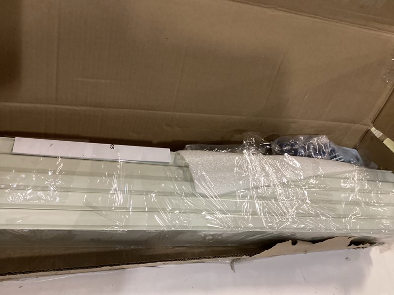 Condition photo showing New/Like New for Ceiling Curtain Track Set - Dual Track Ceiling Mount 12ft, Heavy-Duty Double Track Rails with Silent Slides, Room Divider Double Track System, Includes Hooks/Clips/Brackets, White