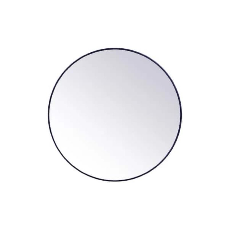  Essential 20" Diameter Transitional Circular Metal Framed Bathroom Wall Mirror