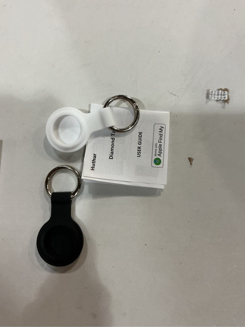 Condition photo showing New/Like New for 2 packs air tracker tags compatible with find my (ios only), bluetooth tracker, smart keys finder and item locator with waterproof case for wallet luggage backpack (android need download app)