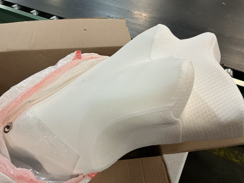 Condition photo showing Good Condition for ultra pain relief cooling pillow for neck support, adjustable cervical pillow cozy sleeping, odorless ergonomic contour memory foam pillows, orthopedic bed pillow for side back stomach sleeper white queen
