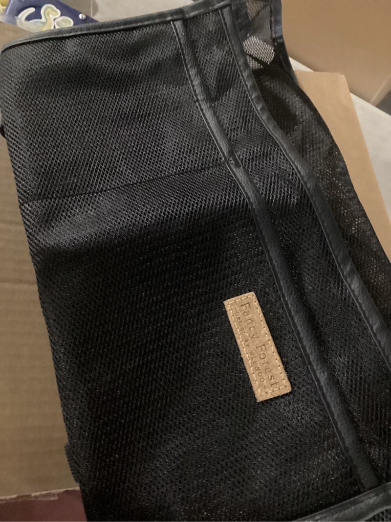 Condition photo showing Good Condition for KALIDI FANCY FOREST Beach Mesh Tote Bag, Womens Shoulder handbag MAX 27L Grocery Bag Black