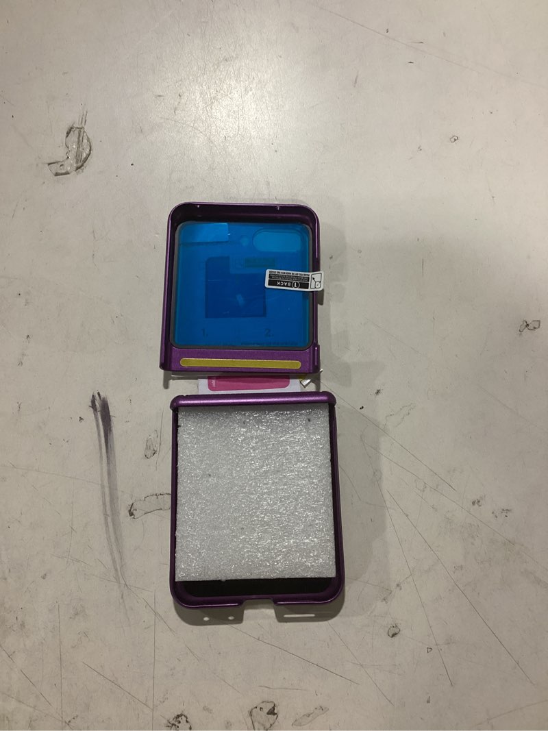 Condition photo showing Good Condition for Vihibii for Motorola Razr 2025 Case with Hinge Protection & Front Screen Protector, Slim & Thin Non-Slip Texture Shockproof Drop Proof Full Protection Phone Cover Case for Moto Razr 2025, Dark Purple Dark Purple Razr 2025