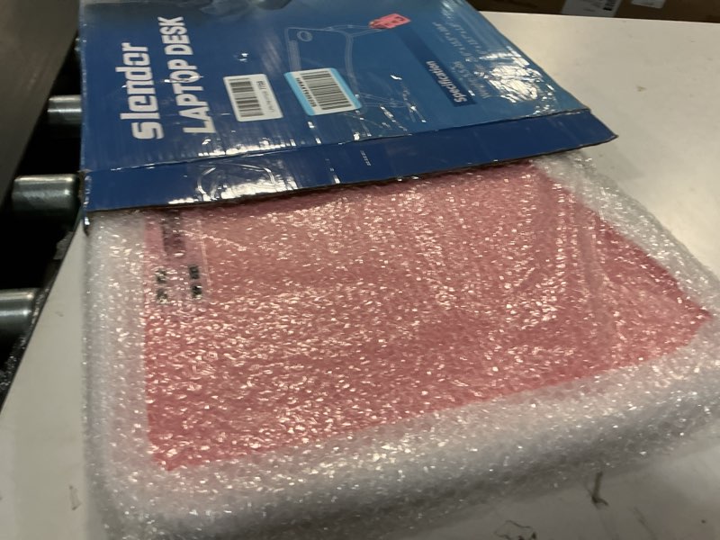 Condition photo showing Good Condition for Slendor Lap Desk with Tablet Slot, Foldable Laptop Table with Storage Drawer for Bed?Portable Bed Desk for Laptop, Computer Tray with Cup Holder Notebook Stand Reading Holder for Couch Floor, Pink