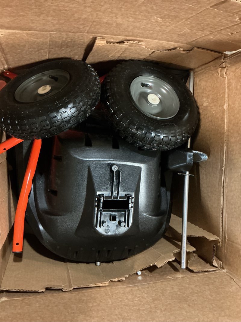 Condition photo showing Good Condition for agri-fab 45-0463 130 lb. tow-behind lawn & garden broadcast spreader for seed,fertilizer,salt,ice melt; easy to use flow control from seat of riding lawn mower 130 lb. direct control tow-behind spreader