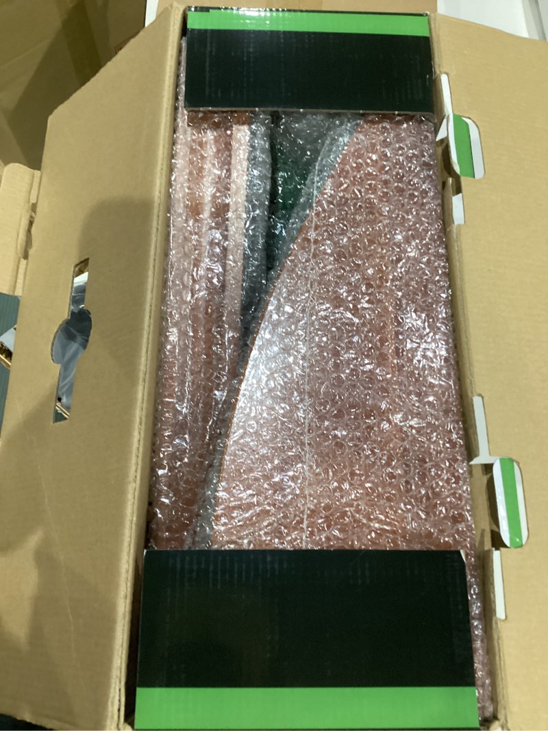 Condition photo showing New/Like New for putting green indoor golf putting mat – easy to assemble with automatic ball return, wrinkle-free close to real green speed, suitable for office, recreation room, patio – ideal gift brown green