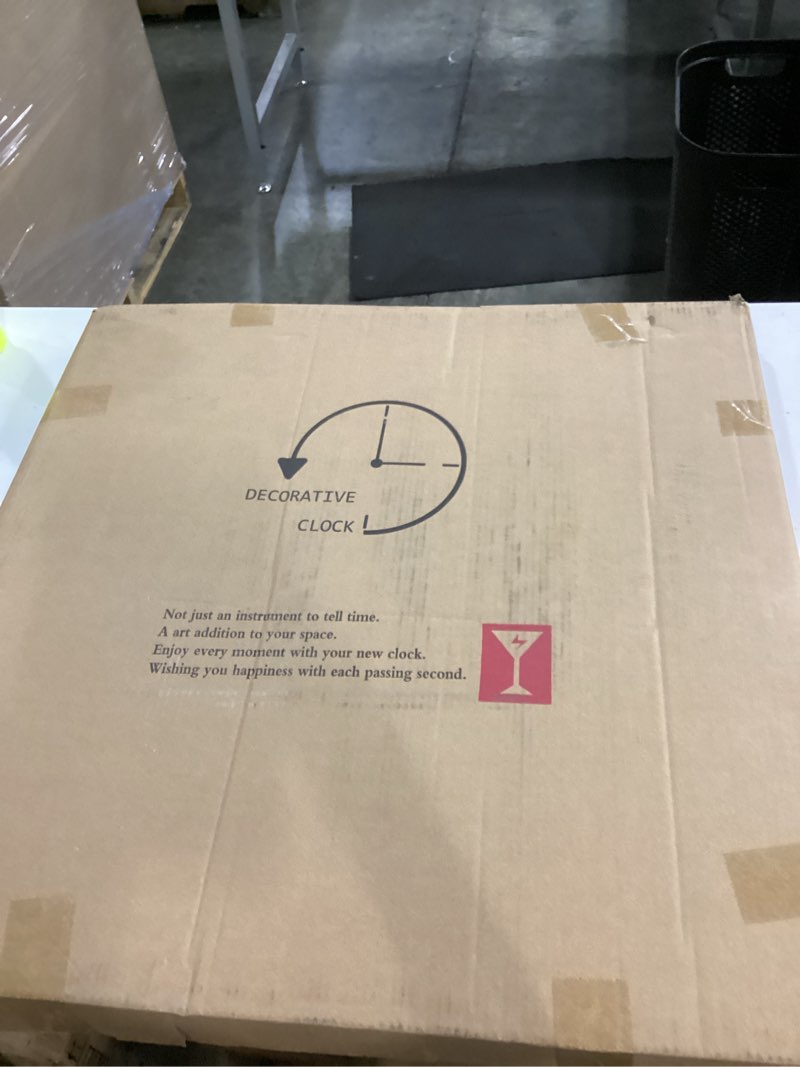 Condition photo showing New/Like New for fleble large wall clocks for living room decor big modern silent wall clock battery operated non-ticking for office kitchen bedroom home decorative round gold metal crystal wall watch for indoor gold 27.5 inch