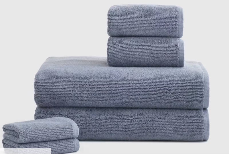 turkish ribbed quick dry bath sheet bundle ( of 5