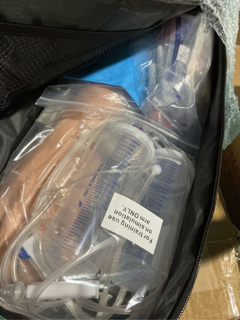 Condition photo showing Good Condition for intravenous practice arm kit with 30 injection spots for id, iv training, phlebotomy practice kit for nursing student with portable case?education use only?