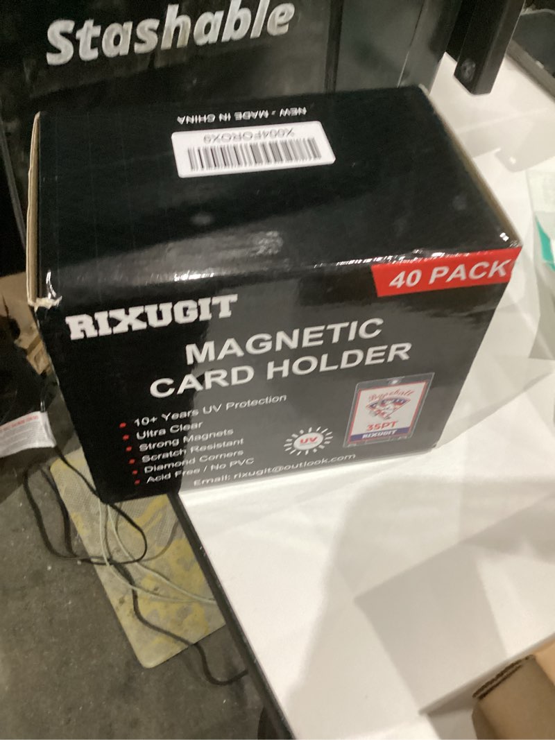 Condition photo showing Good Condition for 40 Pack Magnetic Card Holders - 35pt One Touch Card Holder, U-V Protection Magnetic Card Case, Card Protector for Baseball Sports Game Cards, Fits Standard Trading Cards Storage and Display ?