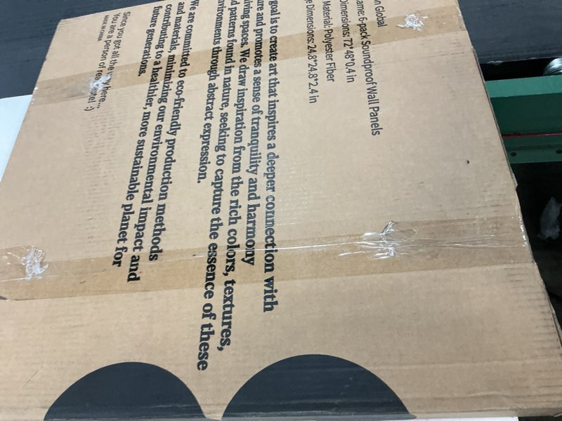 Condition photo showing New/Like New for Acoustical Wall Panels, 6-Piece 23.62 X 23.62 Inches Art Acoustic Panels, Decorative Acoustic Panels, Acoustic Wall Panels, Sound Absorbing Wall Art, Arcadian Vortex 72 X 48 Inches Arcadian Vortex