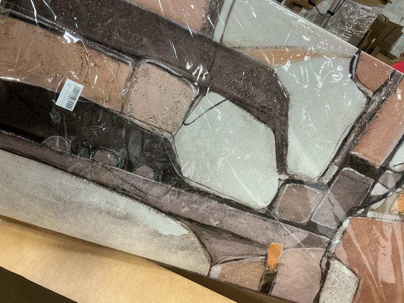 Condition photo showing New/Like New for Large Wall Art Grey Canvas Art Wall Decor and Abstract Wall Art Framed for Living Room, Bedroom, and Office, 24" x 48" 48"L x 24"W Brown