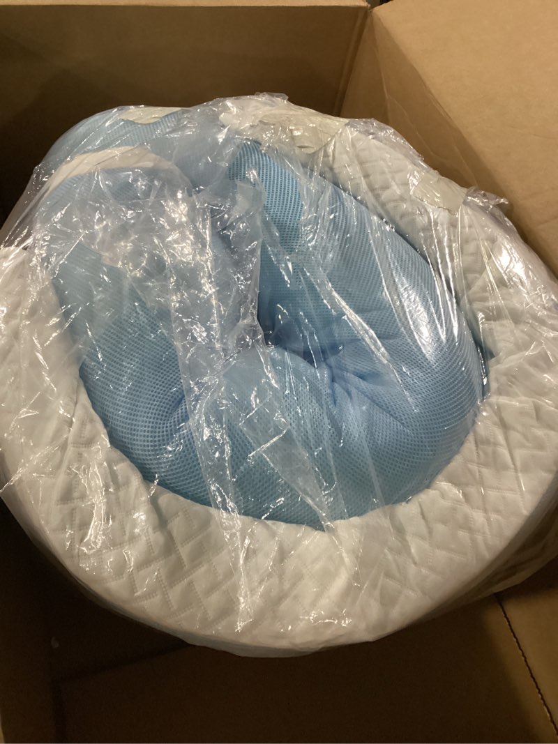 Condition photo showing New/Like New for 3 inch gel memory foam mattress topper full size, cooling bed topper for pressure relief with removable breathable soft cover, certipur-us certified 3 inch(topper with white cover) full