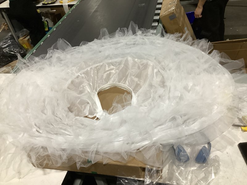 Condition photo showing Good Condition for 6 hoops puffy crinoline petticoat for women, 6 tulle skirt slips long underskirt for wedding dress bridal gown