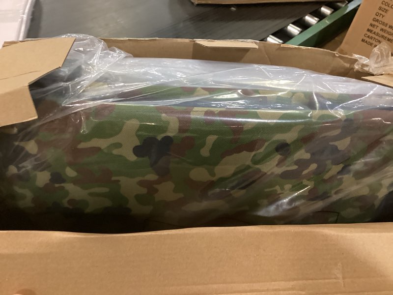Condition photo showing Good Condition for Outdoor Cat House, Weatherproof with Canopy Double-Decker Feral Outside Cat Shelter, Roof Deck & Elevated Stand - Camo Insulated Kitty House for Winter Rain & Wind for 2 Cats (No Heating Pad) Camouflage No Heating Pad