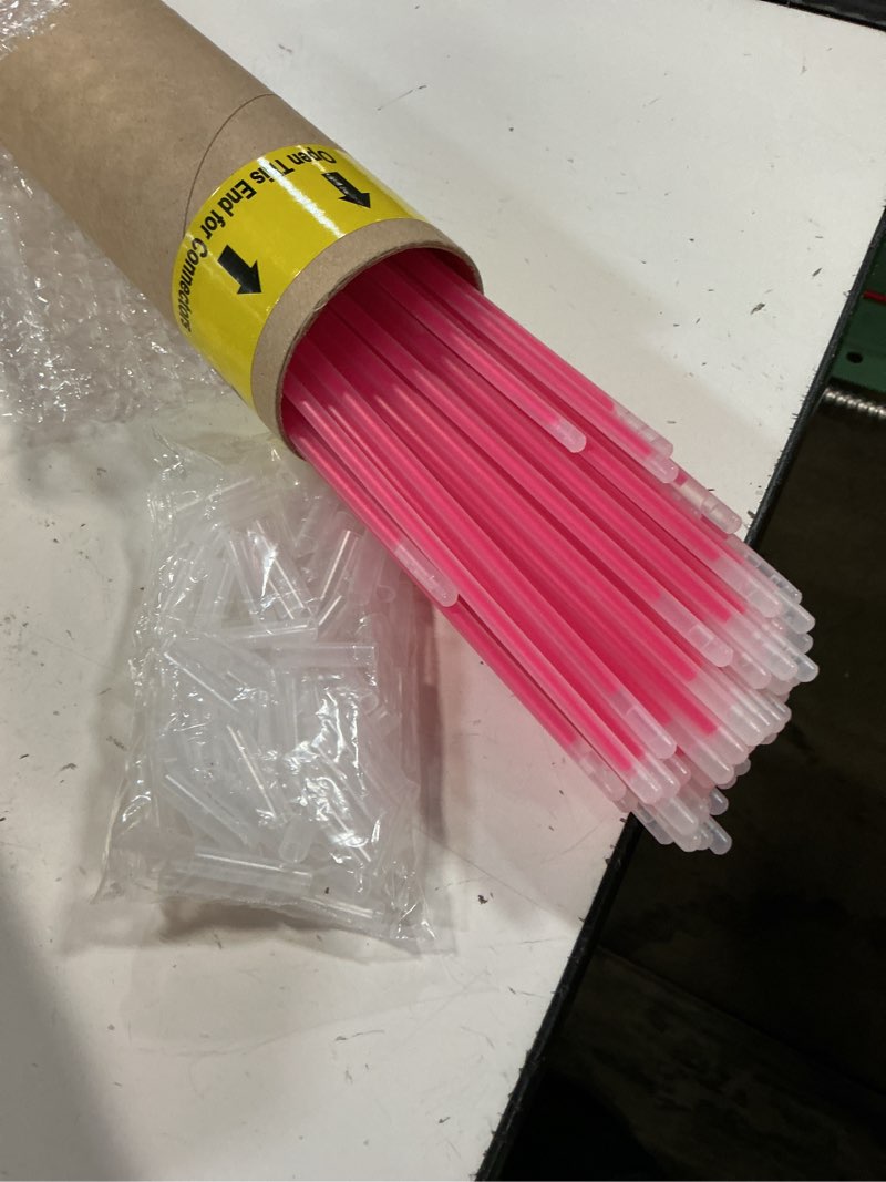 Condition photo showing New/Like New for glow fever glow sticks bulk 100ct 22'' glow necklaces with connectors, neon light sticks for party festivals raves concert birthday wedding, tricolor