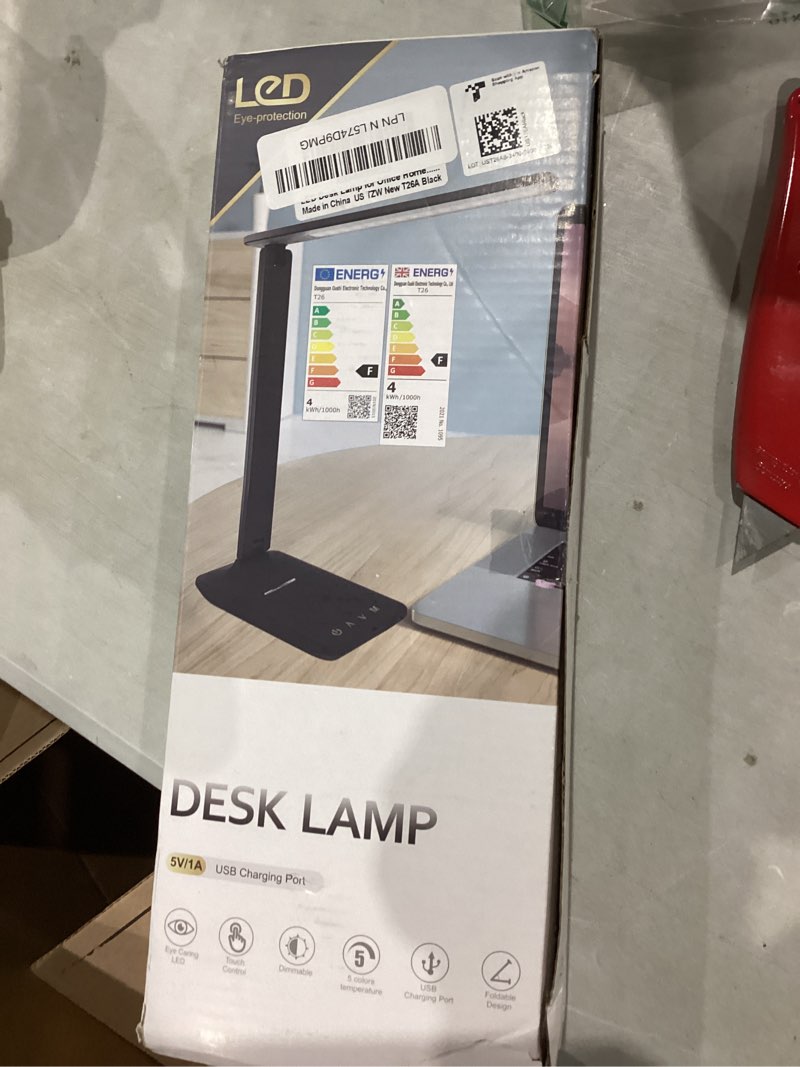 Condition photo showing Good Condition for shinelife LED Desk Lamp for Office Home, Bright Desk Light with USB Charging Port, Adjustable Dimmable Desk Lamps 5 Modes 5 Brightness, Touch Study Lamp for Nail, Craft, Puzzle, Sewing, Study, Black
