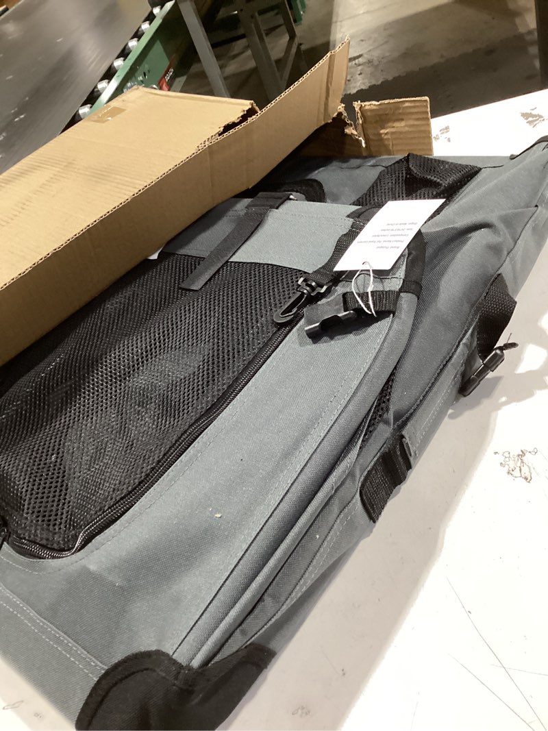 Condition photo showing Good Condition for Large Cat Carrier 24"x16.5"x16.5" Portable Dog Crate for Small Medium Dogs Collapsible Traveling Pet Crate with Collapsible Bowl 24"x16.5"x16.5" (No Litter Box) Grey