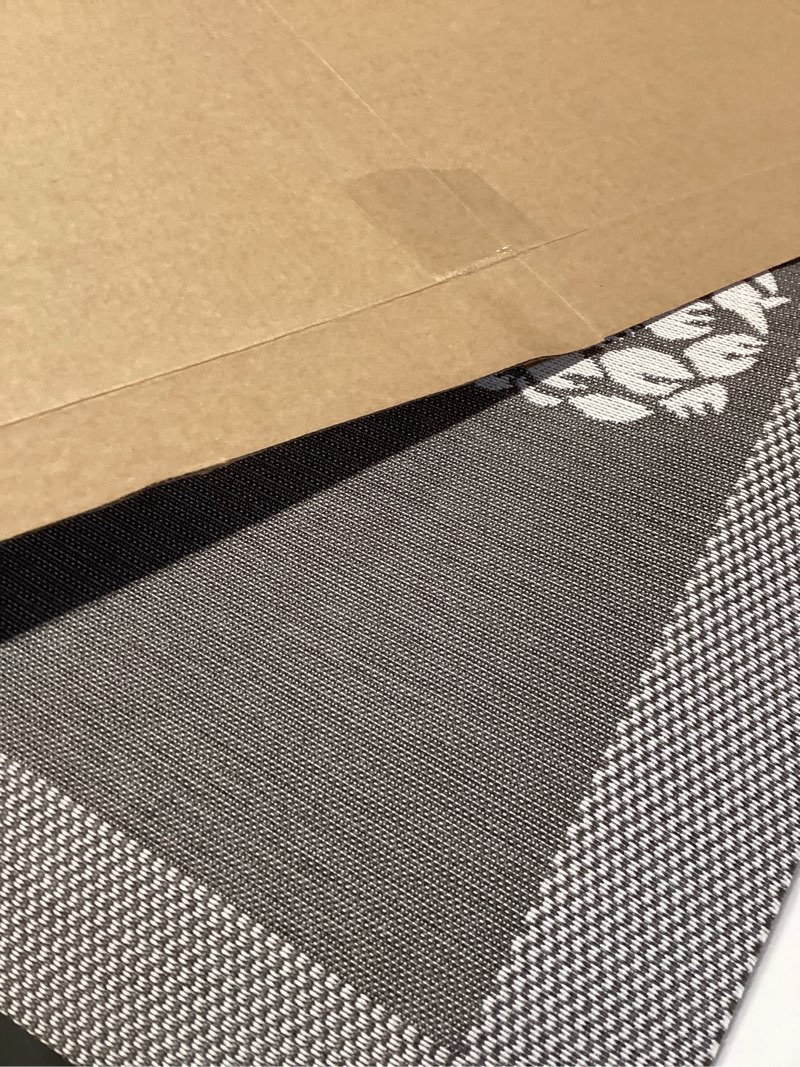 Condition photo showing New/Like New for Martha Stewart Aloha Modern Pineapple Anti-Fatigue Air-Infused Kitchen Mat, Grey, 19.6"x32" Grey 19.6"x32"