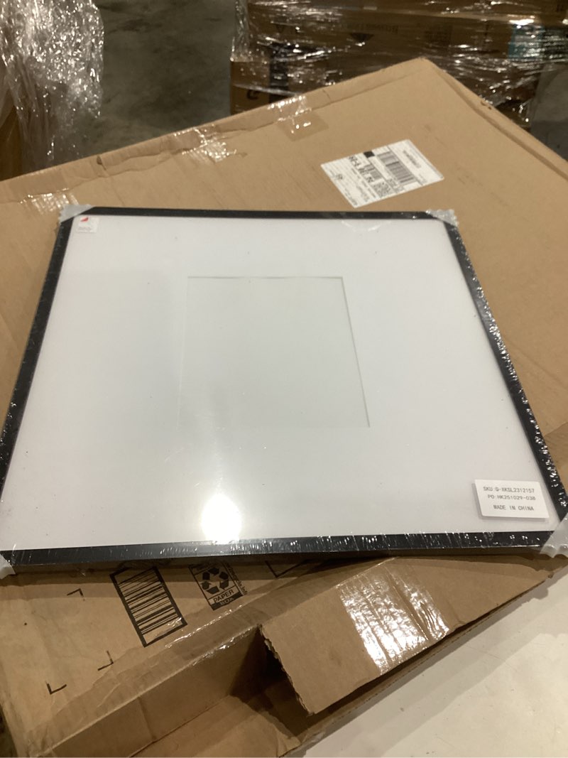 Condition photo showing Good Condition for rempry 20x20 floating picture frame, display pictures 8x10 with mat or 20x20 without mat, signature picture frame - streamline collection, black, 1 pack 20x20 matted to 8x10