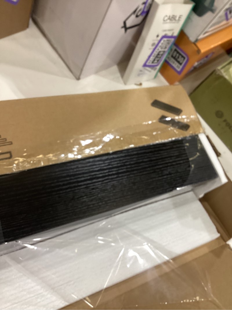 Condition photo showing New/Like New for QEEIG Bathroom Floating Shelves for Wall - 15.7" Wall Mounted Shelf Over Toilet Farmhouse Home Decor Display Bookshelf Small 15.7 x 6.7 inch Set of 2, Black (008-40B) 15.7" C. Black