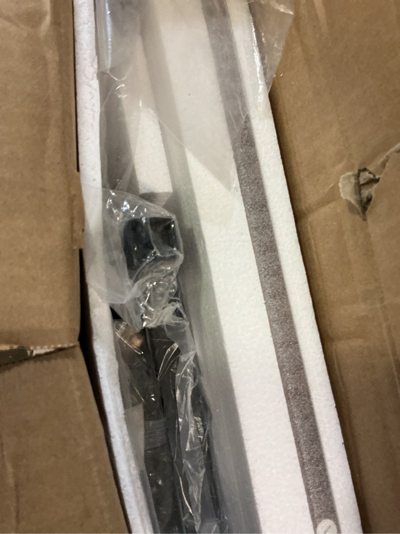 Condition photo showing Good Condition for Huuger 47 Inches L Shaped Desk, Computer Desk with Reversible Storage Shelves, for Gaming Corner Home Office Writing Study, Metal Frame, Rustic Brown Rustic Brown 47 inch