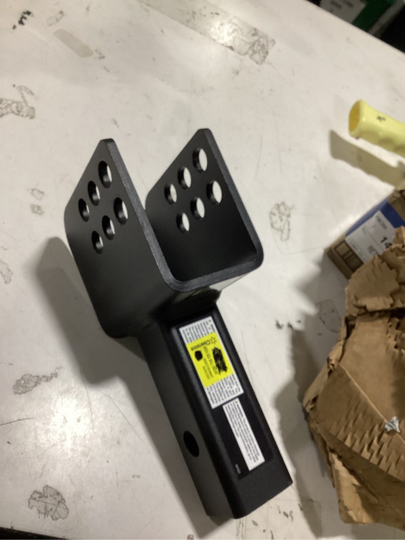 Condition photo showing As Is for brok 2" receiver flip mount adjustable ball mount with hitch ball