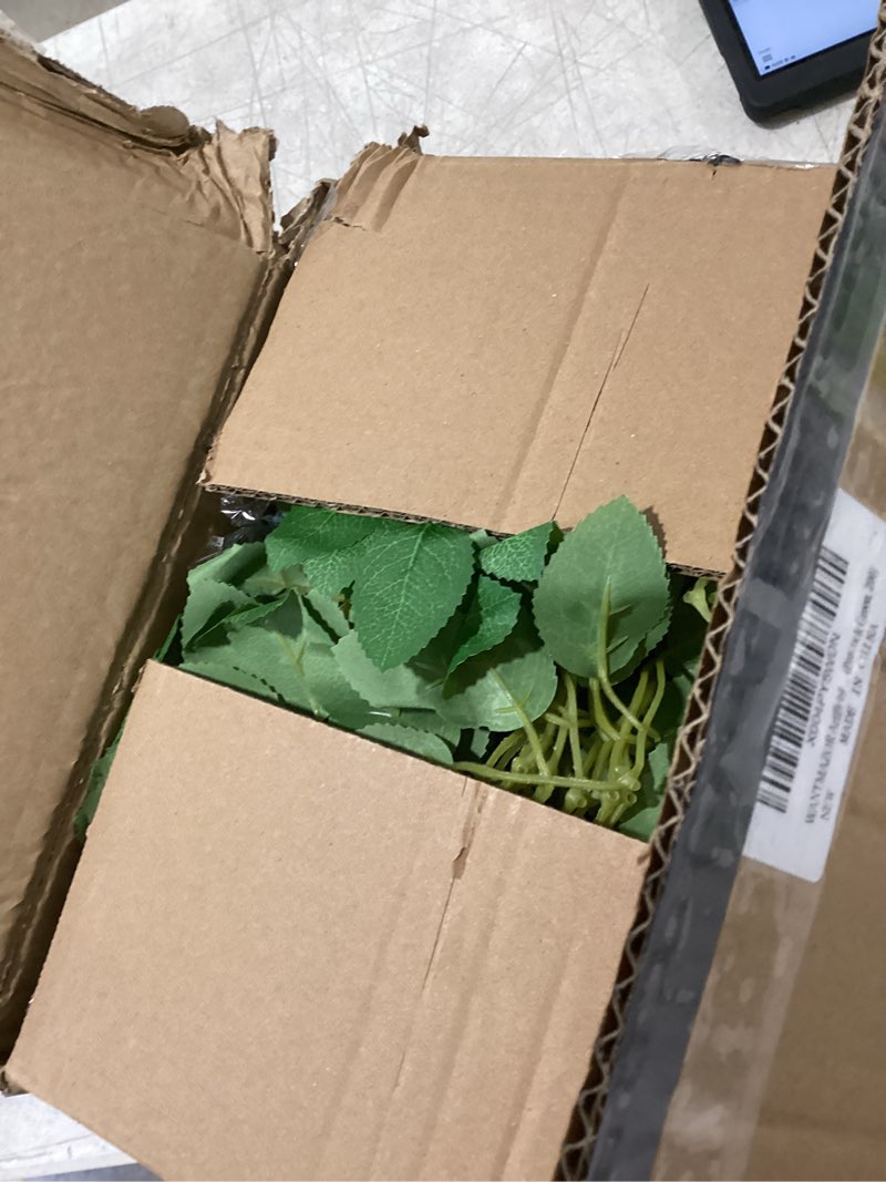Condition photo showing Good Condition for WANTMAZOR 200Pcs Peacock Green Artificial Flowers Roses Real Looking Foam Fake Roses with Leaves for