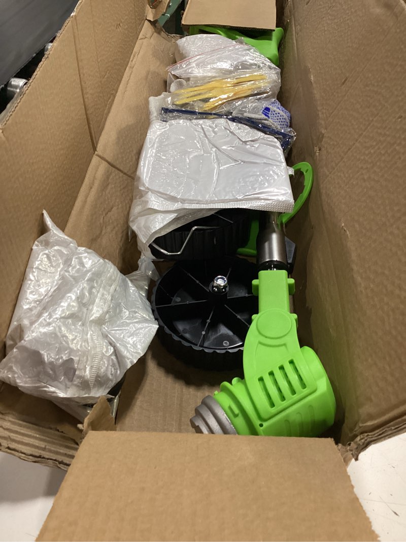 Condition photo showing Good Condition for 21v electric weed wacker, cordless weed eater battery powered, lightweight stringless weed trimmer with 2 battery operated & wheels, 4 in 1 grass trimmer/brush cutter/lawn edger/mower for garden yard green
