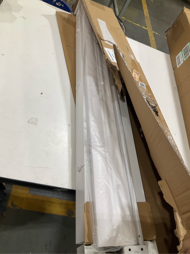Condition photo showing Good Condition for lazblinds 2-inch cordless faux wood blinds with royal valance, room darkening horizontal window blinds, inside mount blinds for windows - fit for window 34" w x 48" h - white white 34"w x 48"h