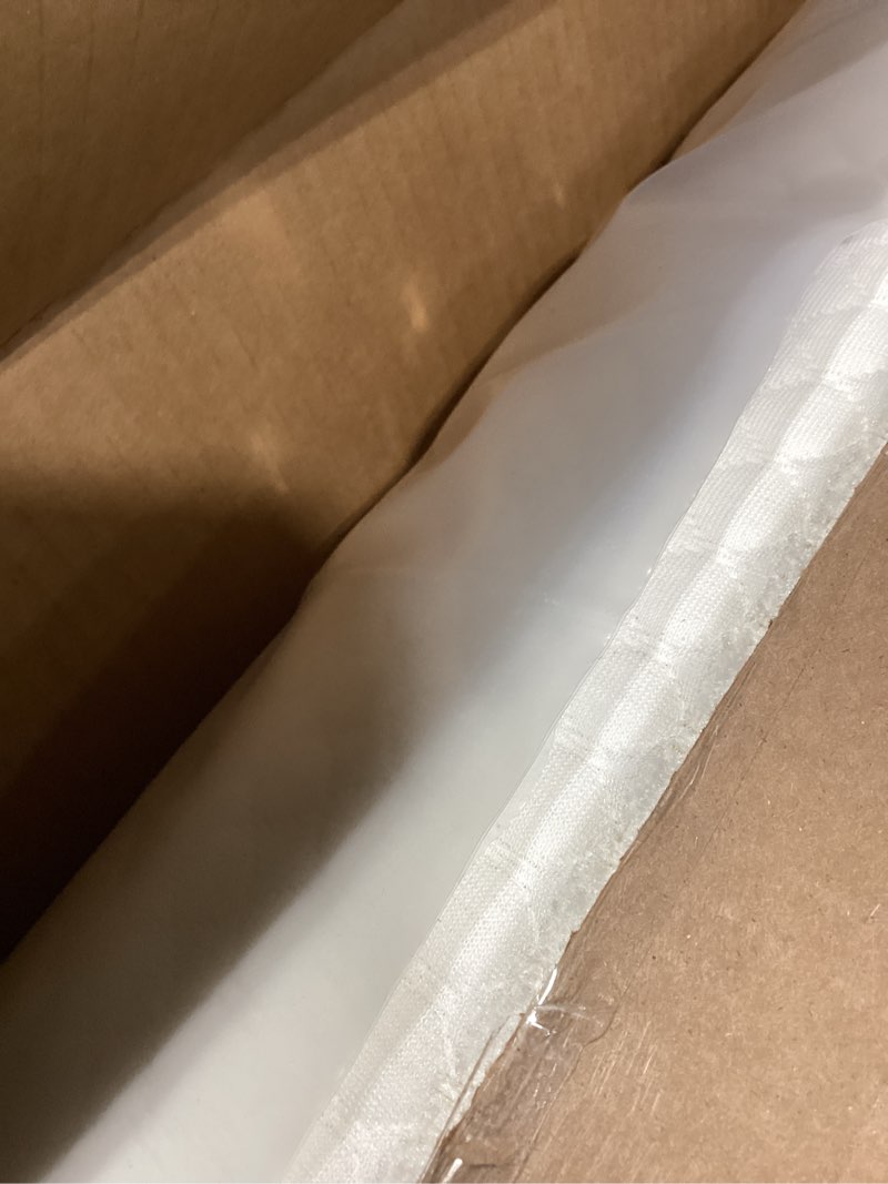 Condition photo showing New/Like New for fdw | 5 inch twin mattress | medium firm | gel memory foam mattress | white | bed in a box, certipur-us certified | pressure relief, cooling ventilated foam | washable removable cover white twin 5 in