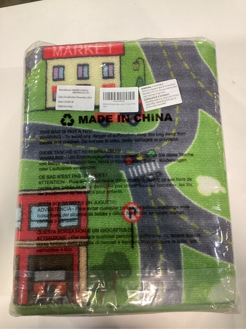 Condition photo showing New/Like New for BEQHAUSE Kids Play Mat 2pcs, Green City Traffic Road Kids Room Rug Great for Playing with Cars, 32"x60" Play Area Rug Car Rugs for Children's Bedroom, Toddler Classroom and Baby Playroom City Traffic Road-A 32"x60"+32"x60"