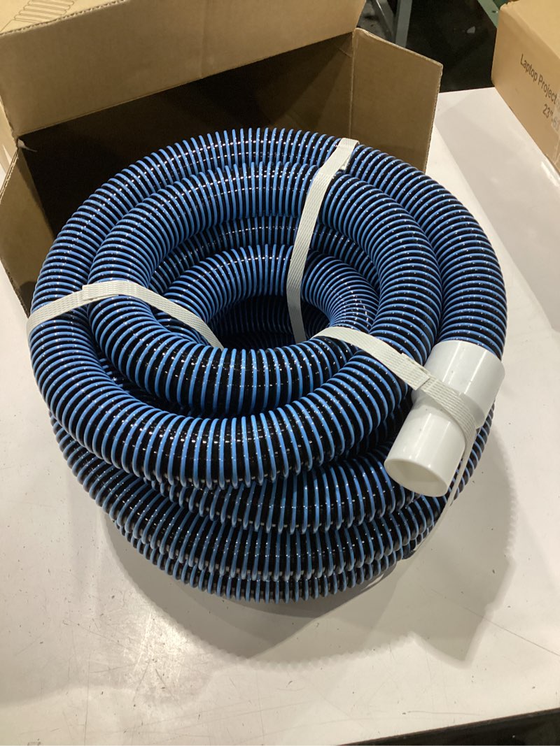 Condition photo showing New/Like New for pool vacuum hose with swivel cuff 1-1/4" diameter 27ft flexible heavy duty pool vacuum cleaning hose perfect for above&in ground swimming pool