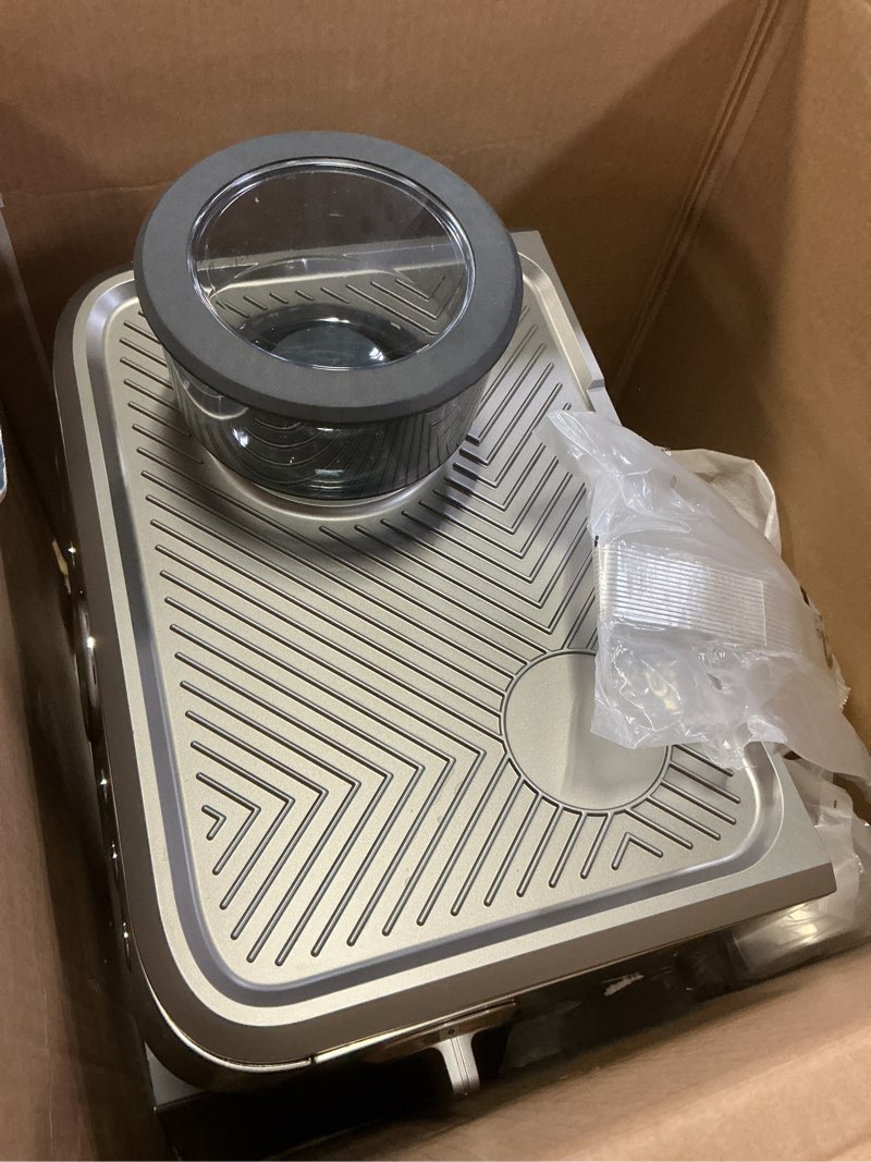 Condition photo showing As Is for Chefman Crema Supreme 15 Bar Espresso Machine with Milk Frother, Barista Steam Wand, Professional Coffee Maker with Coffee Grinder, 30 Grind Settings, 3L Removable Water Tank - Stainless Steel