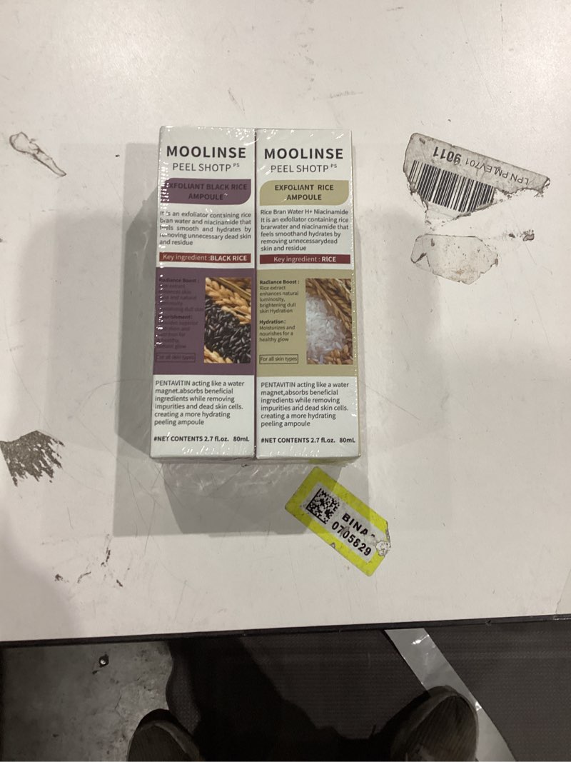 Condition photo showing New/Like New for Peel Shot Rice Ampoule Duo, 2PCS Black & White Rice Exfoliant, with Black Rice Extract and White Rice Essence, Gently Exfoliates | Refines the Look of Pores | Deeply Hydrates, for Most Skin Types Multiple colors 2