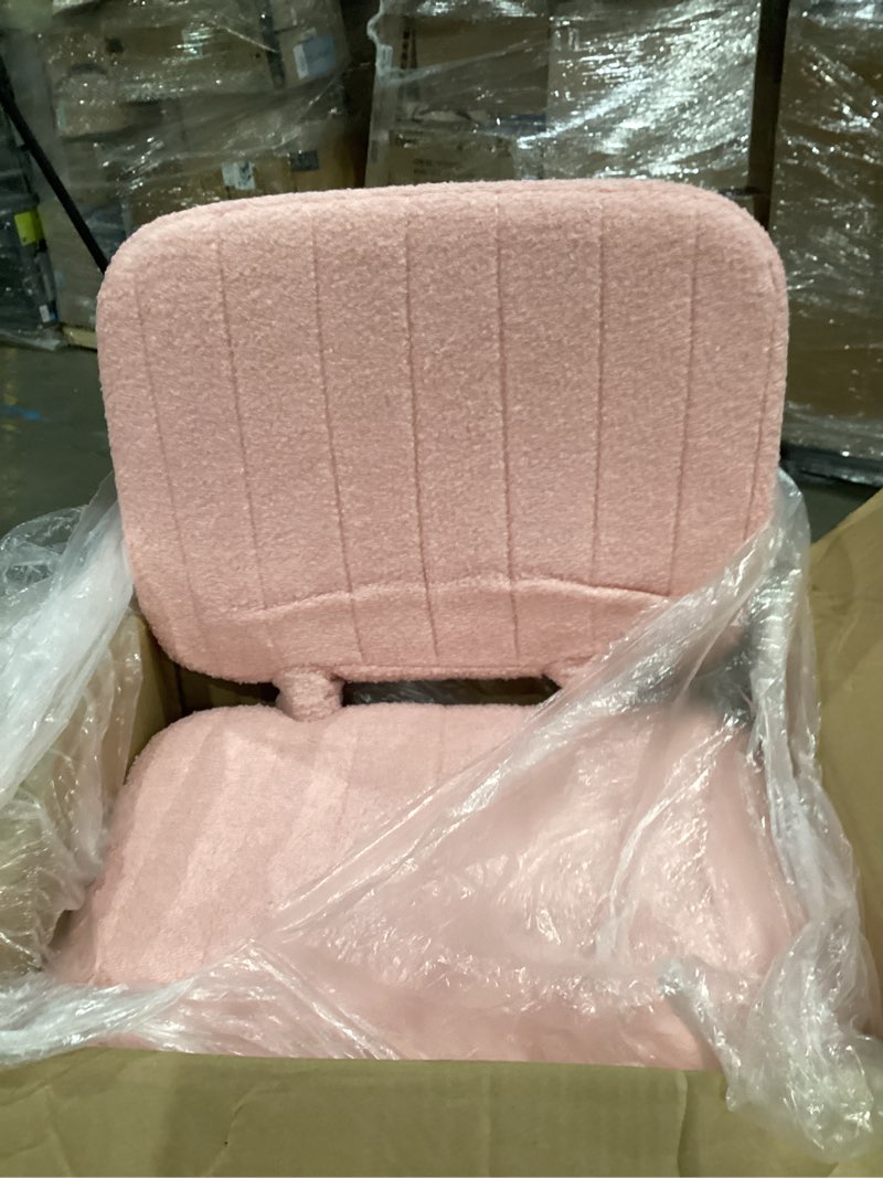 Folded pink vanity stool