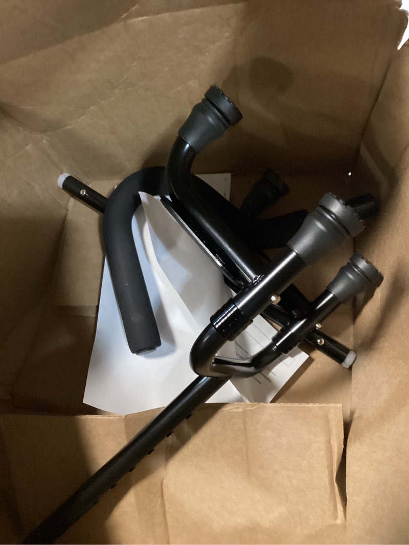 Condition photo showing As Is for adjustable stair climbing assist cane for seniors, half step assist aid for walking up down stairs, portable stair lift cane, step stair walking aid, stability walking sticks for balance & safety