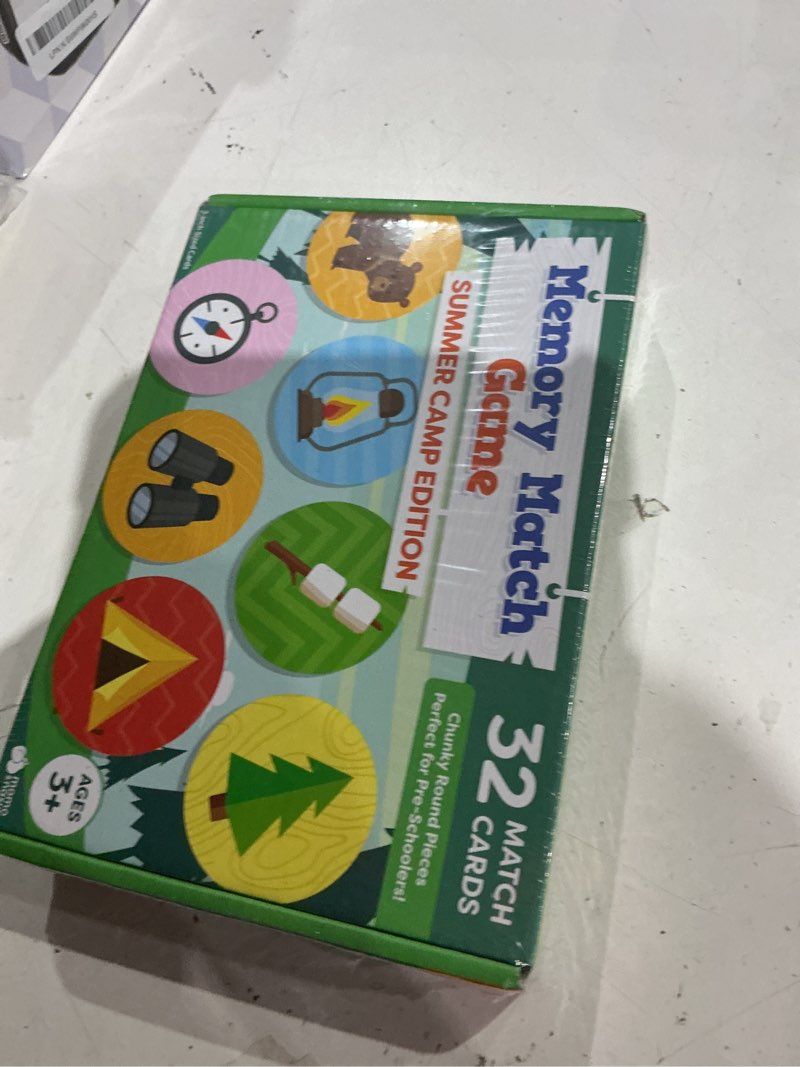 Condition photo showing New/Like New for memory games for kids ages 4-8 - camping games for kids, camping toys, summer camp activities, kids summer activities - memory matching games for toddlers 3-5, preschool outdoor board game activities