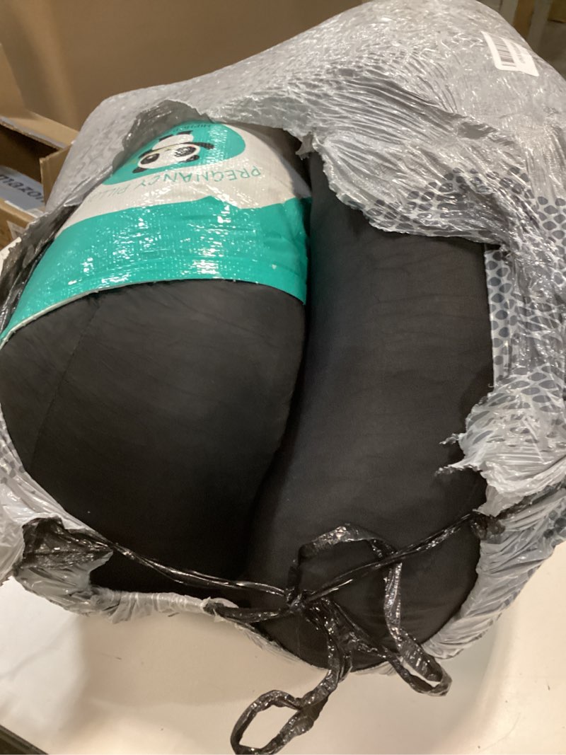 Condition photo showing Good Condition for HIPHOP PANDA U-Shaped Pregnancy Pillow for Sleeping - Full Body Maternity Support Pillow with Cooling Removable Cover - Comfort for Back, HIPS, Legs, Belly - 57 Inch for Pregnant Women, Black Black 57 IN - Cooling Cover