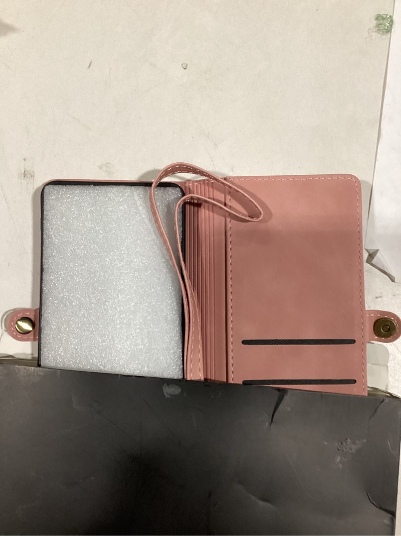Condition photo showing Good Condition for defencase for galaxy s26 case wallet with rfid blocking card holder for women men, elegant pu leather magnetic snap flip wristlet strap zipper wallet phone cases for samsung galaxy s26 5g 6.3", pink galaxy s26 rose pink