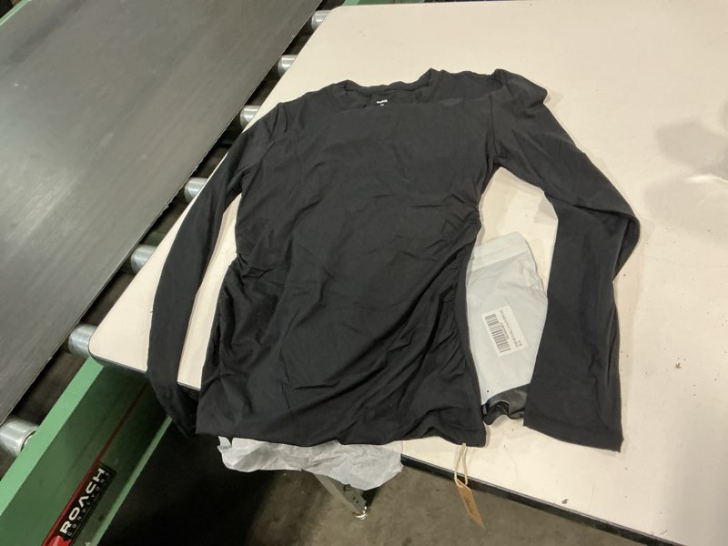 Condition photo showing Good Condition for (Sz s)Women's Merino Wool Blend Sweater Fall Winter Mock Neck Long Sleeve First-Line Ready to Wear Seamless Knit Sweater Black Medium
