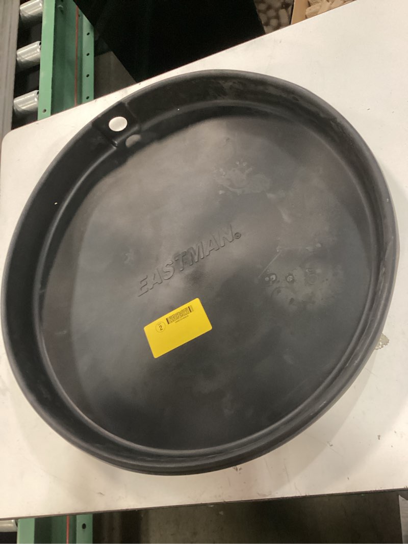 Condition photo showing As Is for eastman 30-in id plastic water heater drain pan