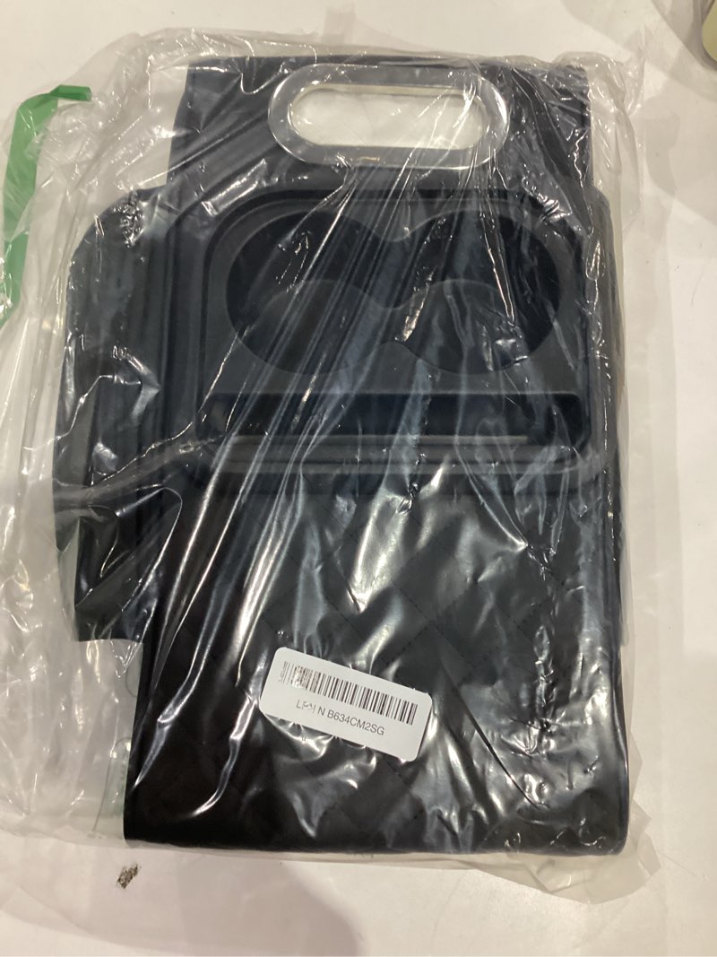 Condition photo showing Good Condition for 5-in-1 Car Armrest Cushion, Multifunctional PVC Leather Center Console Armrest Pillow Elbow, Universal Arm Box Pad Cover with Cup Holder, Phone Slot, Tissue Box Slot & 2 Storage Bags, Black