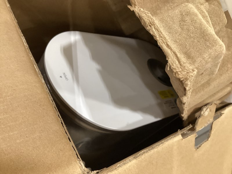 Condition photo showing As Is for dreo 6l humidifiers for bedroom, smart warm & cool mist for large room, 60hr quiet runtime for baby, plant, humidity sensor, indicator light, 12h timer, google/alexa, grey