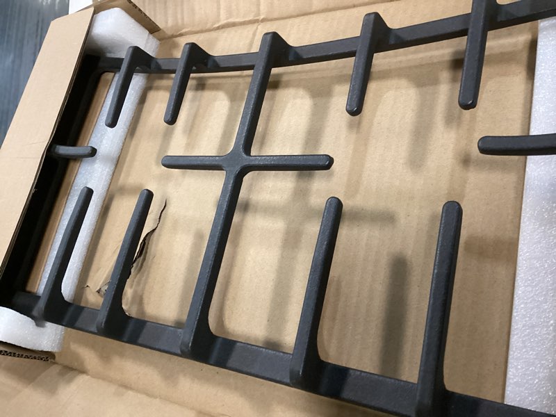 Condition photo showing Good Condition for AEB73125001 Stove Grates Replacement Parts for LG 5 Burner Gas Stove Grates Cast Iron Wok Support Burner Wok Grate 19.6’’ x 10.6’’ Side Surface Burner LRG3061ST/01 LRG3061BD Stovetop Range Grate 1 Pcs