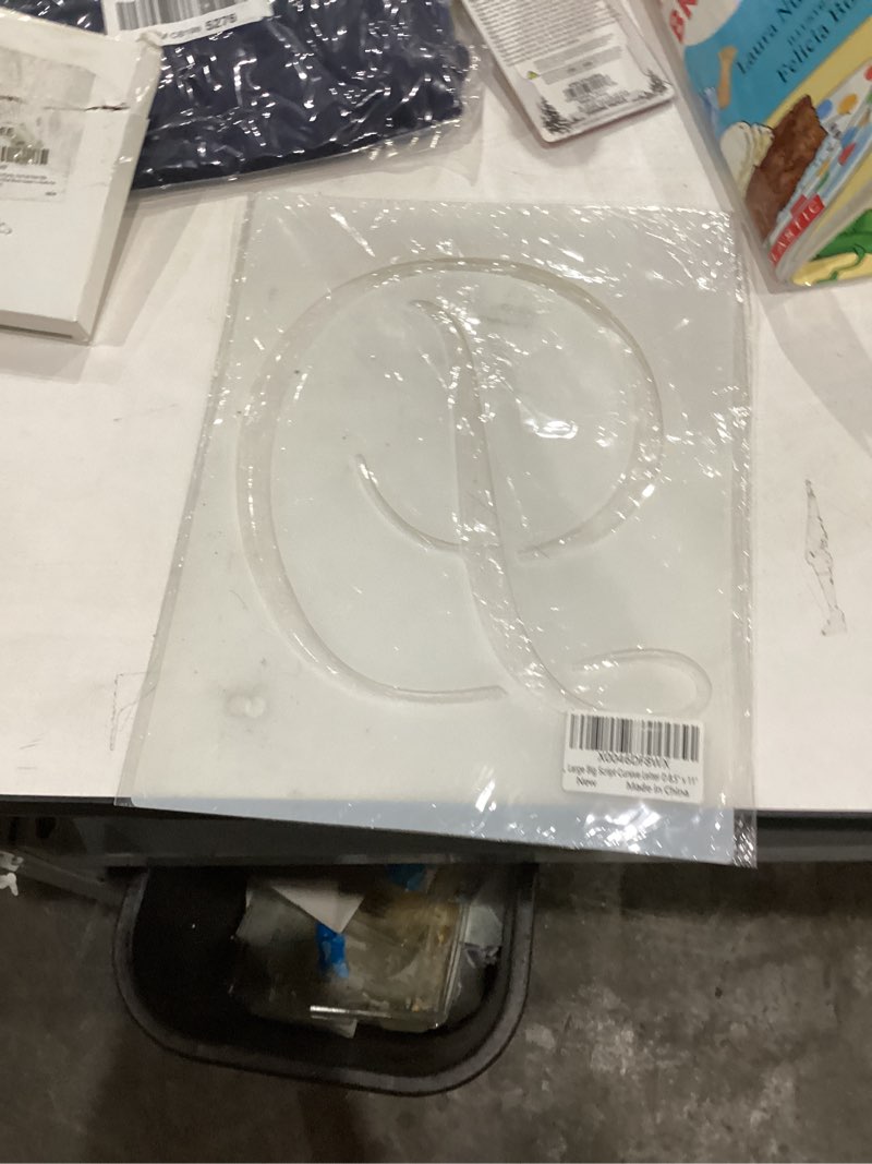 Condition photo showing New/Like New for Large Script Cursive Letter D Stencil, Reusable & Sturdy, 8.5" x 11", Custom Calligraphy Design Template