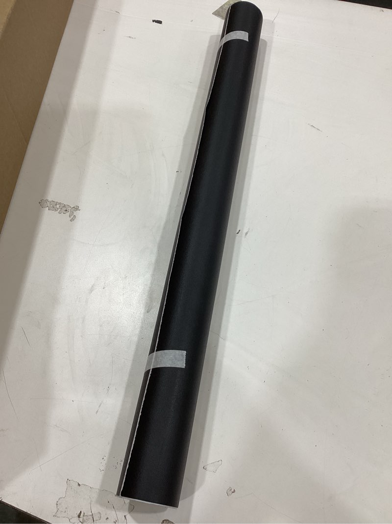 Condition photo showing Good Condition for zintbial matte black wrapping paper roll with cut lines - solid black holiday gift wrap for graduation, birthdays, wedding, christmas, all occasion - 17.5 in x 33 ft (48 sq. ft), easy to cut matte-black