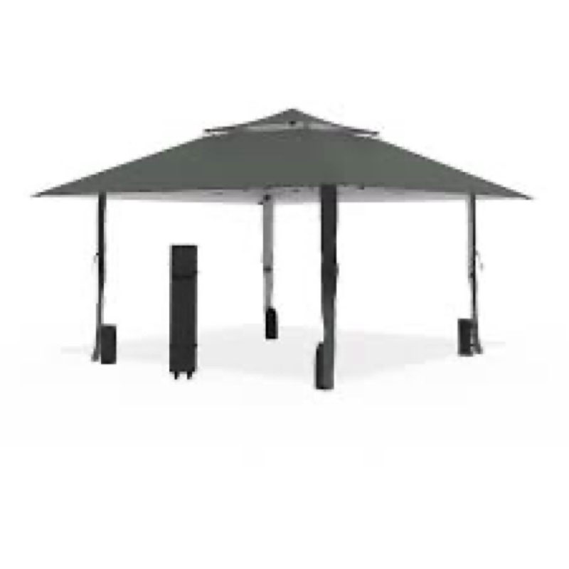 Favofamilie?13x13 FT Pop Up Canopy, Instant Setup Gazebo with Wheeled Carry Bag, 4 Sandbags & 4 Rope