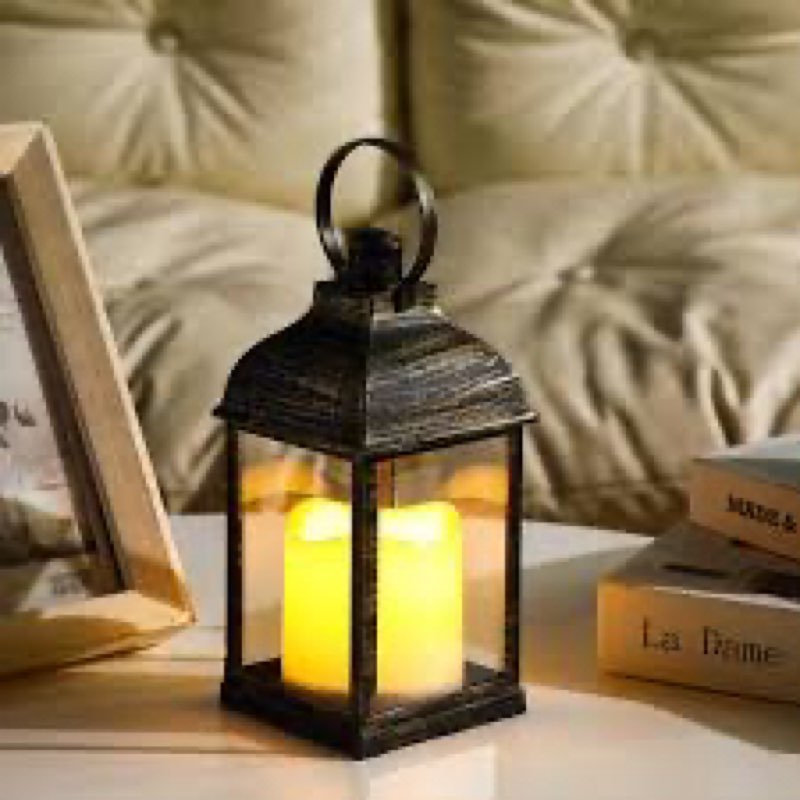 kittmip 1 pcs 10 inch decorative candle lantern bulk for wedding centerpieces lanterns with led flam